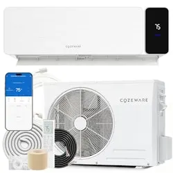Cozeware 18,000 BTU 20 SEER2 Ductless Mini Split Air Conditioner and Heater