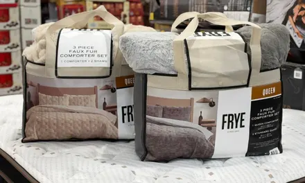 Cozy Frye Faux Fur Comforter Sets Available