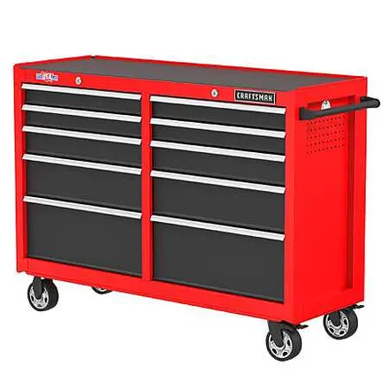 CRAFTSMAN 2000 Series 52" Wx 8.05" H 10-Drawer Steel Rolling Tool Cabinet (Red)
