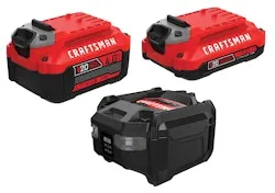 Craftsman 20V Lithium-ion Battery 2-Pack with Charger