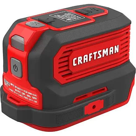 Craftsman V20 150W Power Inverter Charger w/ Built-In LED Flashlight (Bare Tool)