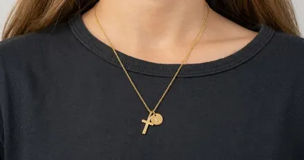 Cross Initial Necklaces