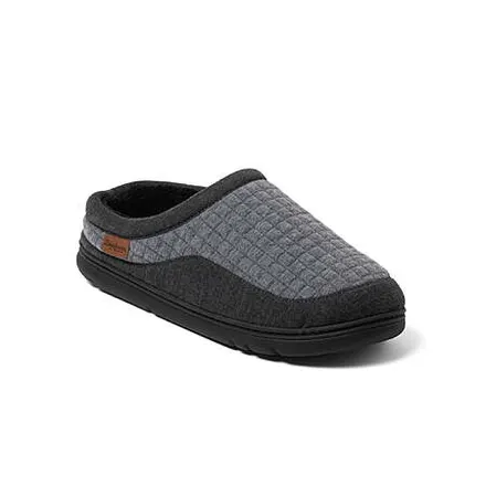 Dearfoams Cozy Comfort Men's Lounge Clog Slipper (Dark Gray)
