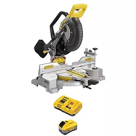 DeWALT 10" 20V MAX XR Cordless Dual Bevel Miter Saw w/ MAX XR 8.0Ah Batt & Charger