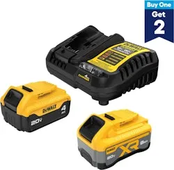 DeWalt 20V Max XR 8Ah & 4Ah Battery & Charger Starter Kit