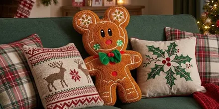 Disney Gingerbread Plush Pillows on Amazon | Mickey Mouse, Spider-Man, & More