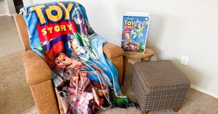 Disney Movie Throw Blanket w/ VHS Gift Box