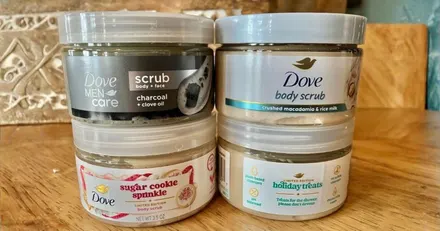 Dove Exfoliating Mini Body Scrub 4-Pack