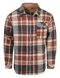 Drazivon Men's Cotton Flannel Long Sleeve Button Down Shirt