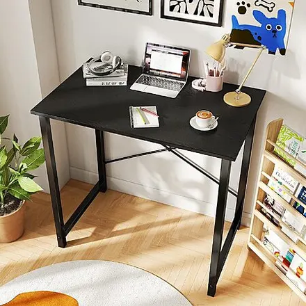 Dumos 32" Modern Home Office Workstation Desk (Black or Black/White)