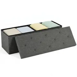 DUMOS 43" Foldable Storage Ottoman Bench