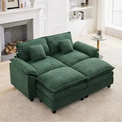Ebern Designs Chenille Fabric Loveseat Sofa
