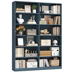 Ebern Designs Geng Double 6-Tier Standard Bookcase