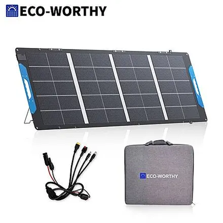 ECO-WORTHY 200W Bifacial Portable Solar Panel For RVs, Camping, & Travel