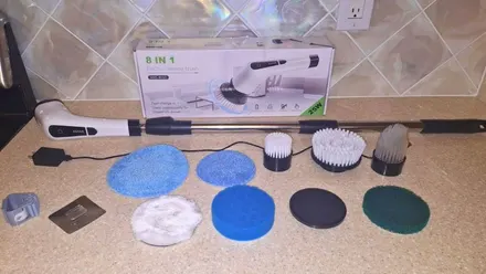 Electric Spin Scrubber w/ Long Handle
