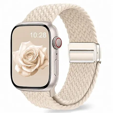 Evie Bank Braided Nylon Sport Band for Apple Watch w/ Magnetic Clasp (Various)