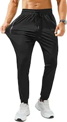 Fogfire Men's Lightweight Athletic Joggers w/ Zipper Pockets