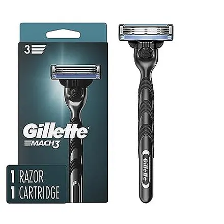 Gillette Mach3 Razor for Men (1 Razor Handle + 1 Blade Refill)