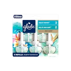Glade PlugIns Aqua Waves & Sky & Sea Salt Air Freshener Refills 5-Pack