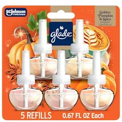 Glade PlugIns Golden Pumpkin & Spice Scented Oil Refills 5-Pack