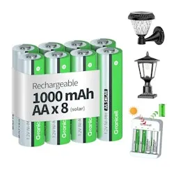 Granicell 1.2V NiMH Rechargeable AA Batteries 8-Pack