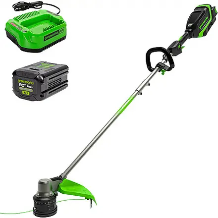 Greenworks 17" 80V Brushless String Trimmer w/ 2.0Ah Battery/Charger