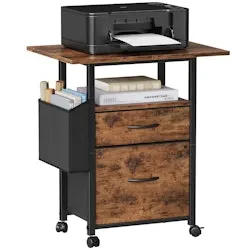 GYIIYUO 2-Drawer Mobile File Cabinet w/ Printer Stand Top