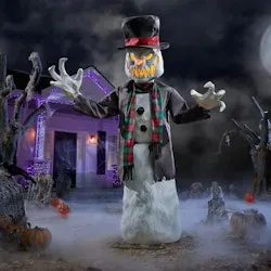 Home Accents Holiday Wicked Woods 6.5-Foot Animated LED Snarling Snowman
