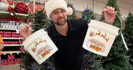 Home Depot Christmas Bucket