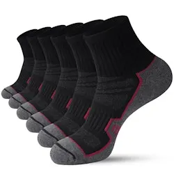 Horuru Men's Cushioned Ankle Running Socks 6-Pack