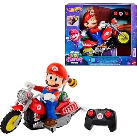 Hot Wheels RC Mario Wheelie Motocross Remote-Control Motorcycle
