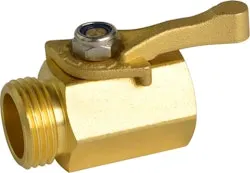 Hydro Master 3/4" Brass Garden Hose Shut Off Valve