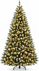 Idealhouse Prelit Snowy Pinecone 6-Foot Christmas Tree