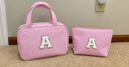 Initial Hanging Toiletry Bag Sets