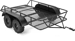 Injora 16" x 10" x 4" Metal Hitch Mount Trailer for 1/18 RC Crawler