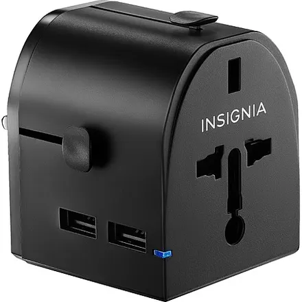 Insignia All-in-One Travel Adapter w/ 2x USB Ports