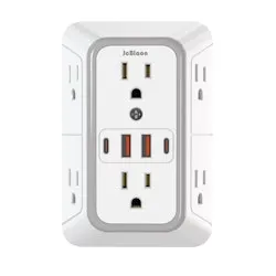 JcBlaon 6-Outlet Extender Surge Protector w/ USB