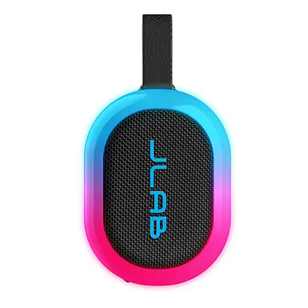 JLab Pop Party Portable Water Resistant Bluetooth Speaker w/ RGB Lighting