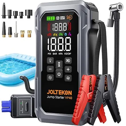 Joltekon 6000A 160PSI 9-in-1 Car Battery Jump Starter w/ Air Compressor & Blower
