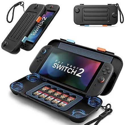 JSAUX Hard PC Carrying Case for Nintendo Switch 2 (Black)
