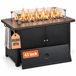 KamerOut 43" 60,000 BTU Propane Fire Pit Table