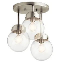 Kichler Strabo 3-Light 12" Semi-Flush Mount Light