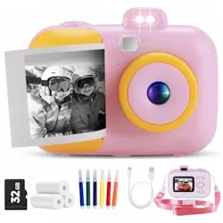 Kids Instant Print Camera 32GB Bundle