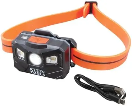 Klein Tools USB-C Rechargeable LED Headlamp w/ 3 Modes & 160° Pivoting Mount