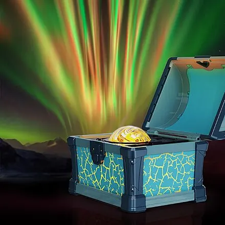 L LOHAS LED Treasure Chest Galaxy & Northern Lights Projector w/ Bluetooth Speaker