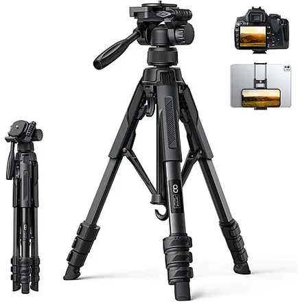 Lamicall 67" Camera Tripod w/ Rapid Leg Deployment (Black)