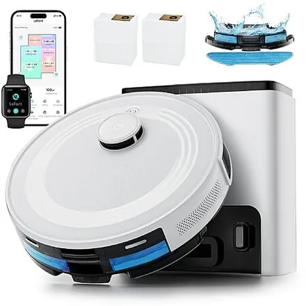 Lefant M2+ 6000Pa WiFi Self-Emptying Robot Vacuum & Mop