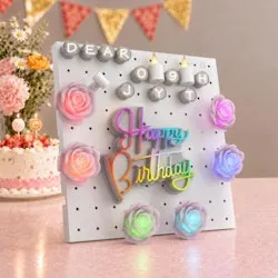 Light Up Birthday Letter Sign Set
