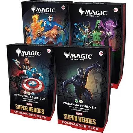 Magic: The Gathering: Set of 4 Marvel Super Heroes Commander Decks