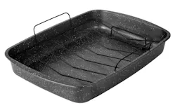 Mainstays Nonstick Carbon Steel Rectangle Roasting Pan w/ Wire Rack